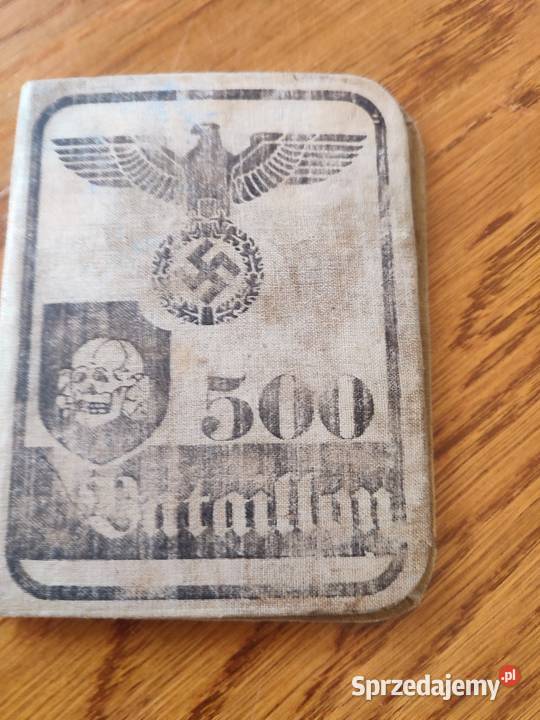 Niemiecka legitymacja wojskowa ll wojna światowa podkarpackie Dulcza Wielka