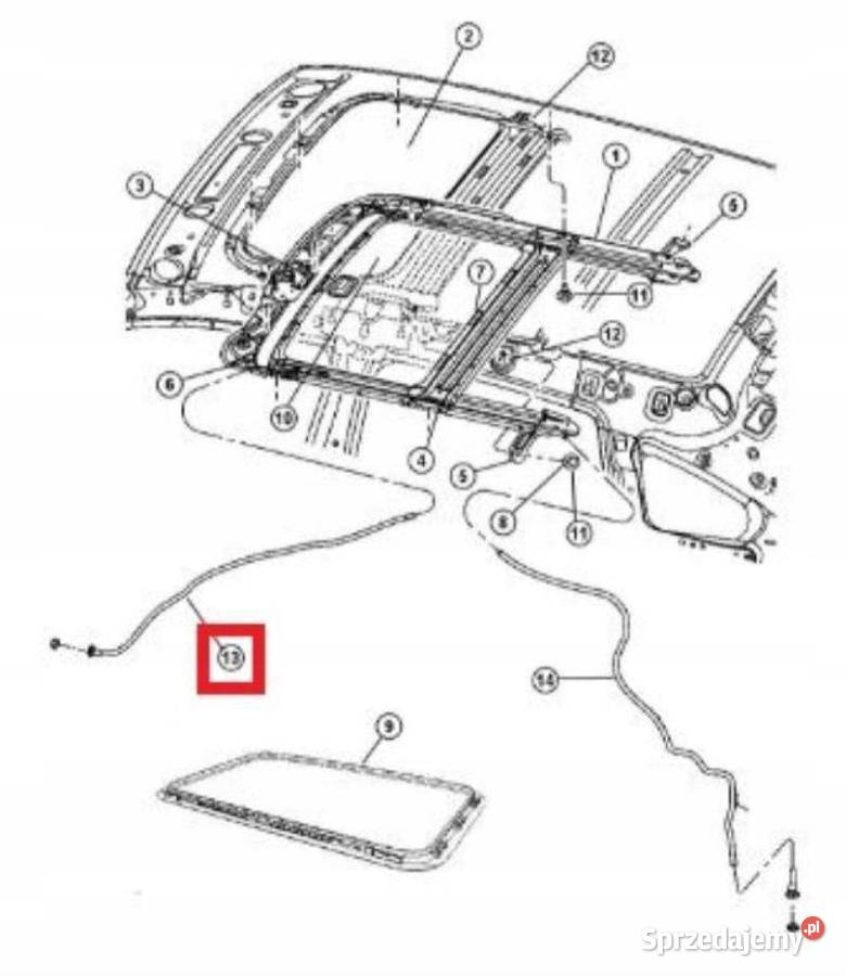 RURKA WODY SZYBERDACHU JEEP PATRIOT COMPASS 0717