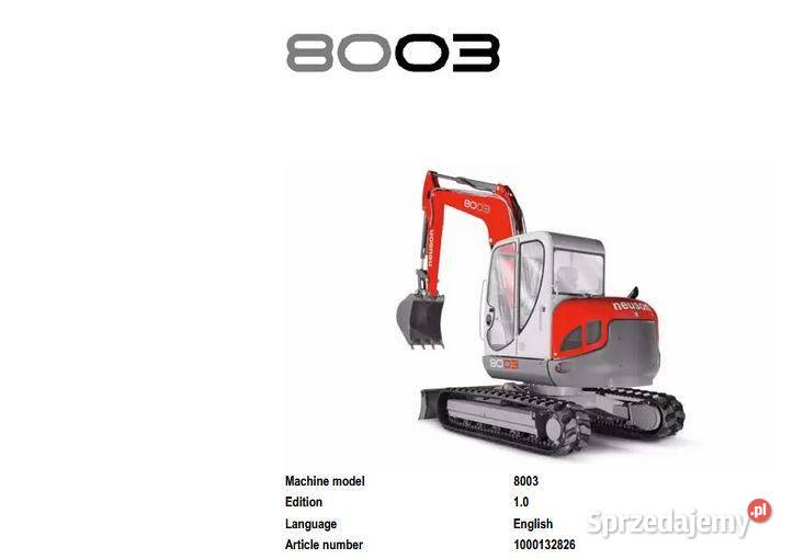 Wacker Neuson 8003 instrukcja obsługi naprawy motoryzacja, transport Kielce