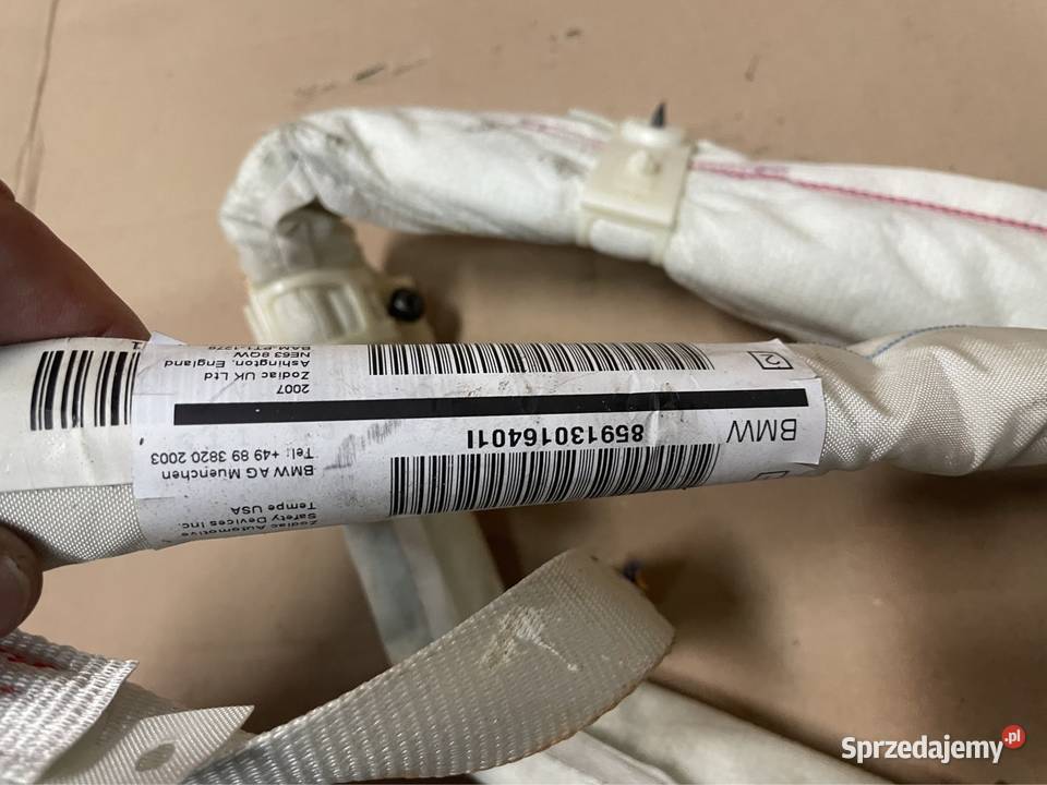 5322322 kurtyna powietrzna prawa bmw 5 e60 Lift Poduszki powietrzne Szczecin
