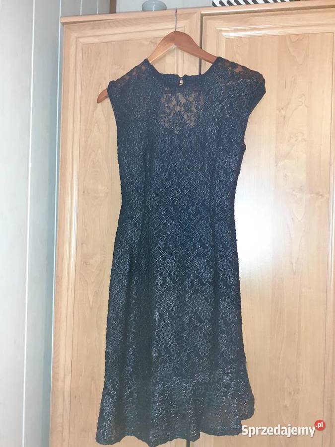 Czarna asymetryczna sukienka Spódnice i sukienki Moda i Styl Łazy