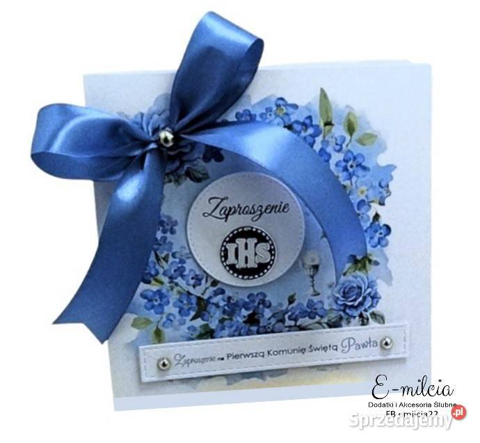 Zaproszenia z okazji I Komunii Św Aniołki Zielona Góra