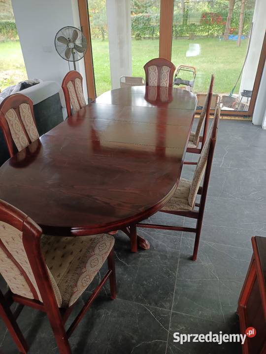 Komplet stół rozkładany 170 x 250 plus 6 krzeseł 75cm Łódź