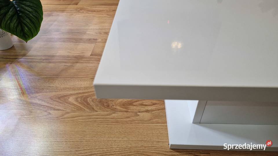 Stolik kawowy biały połysk 90x90x40 wielkopolskie Kalisz sprzedam