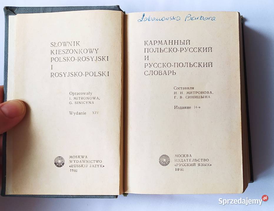 Słownik kieszonkowy polskorosyjski i podlaskie