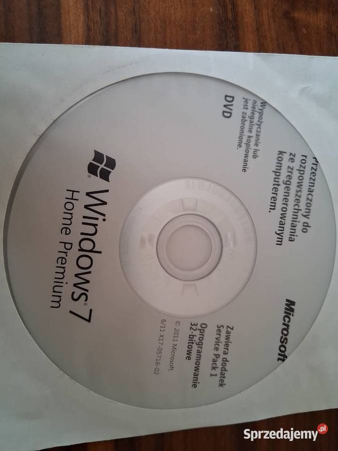 Płyta instalacyjna Windows 7 Professional 32Bit