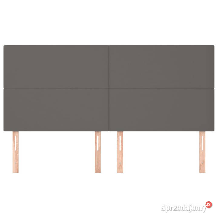 Zagłówki do łóżka 4 szare 100x5x7888 sztuczna