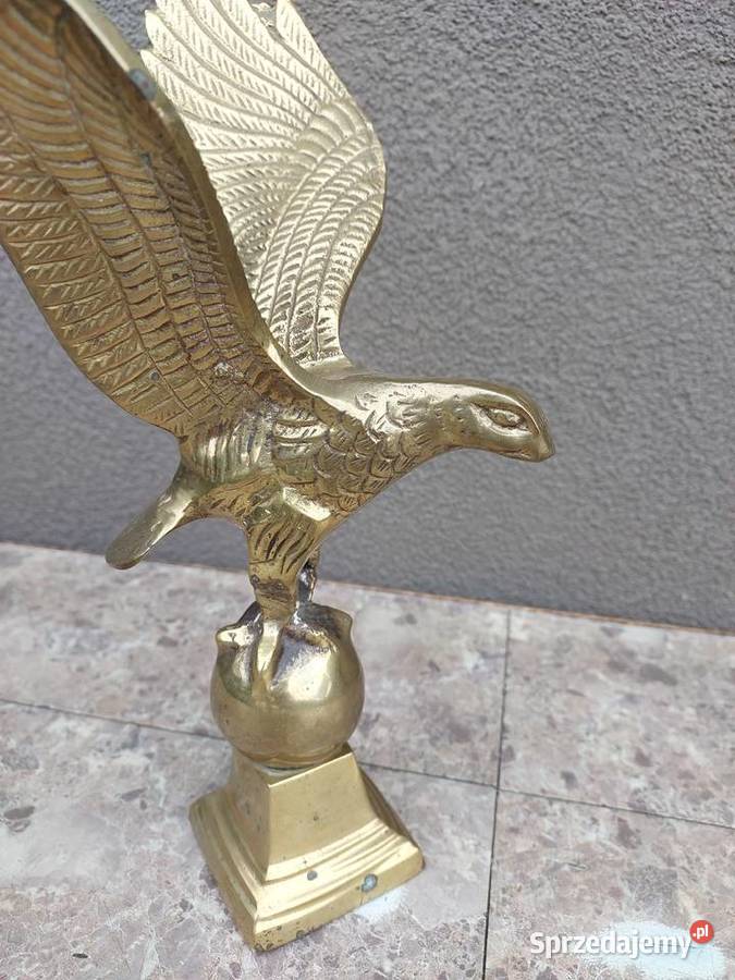 Orzeł stara figurka mosiądz 27 dekoracja ozdoba pomorskie Tczew