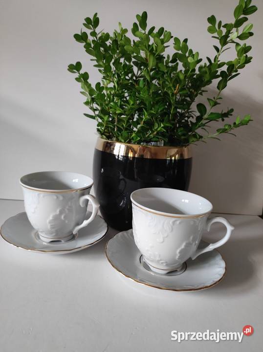 porcelanowa filiżanka z talerzykiem Ćmielów Kielce