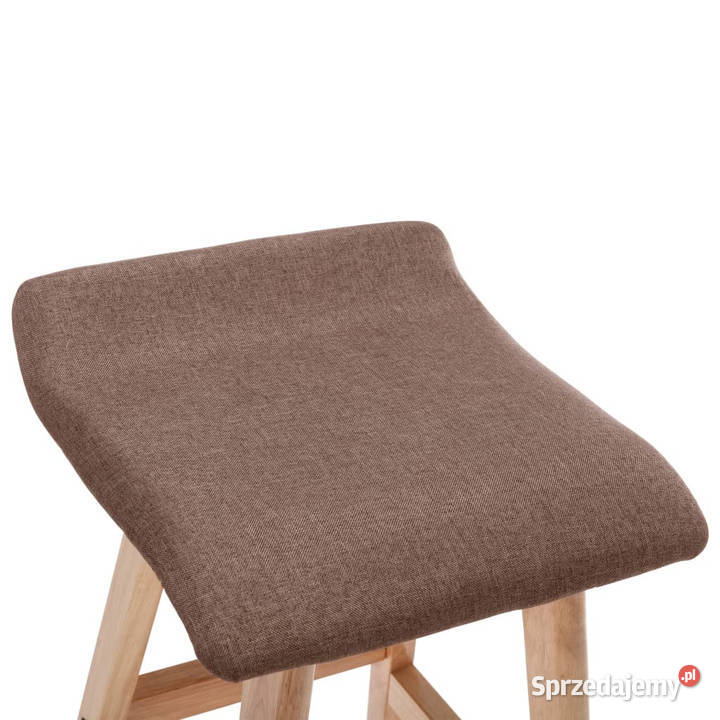 Stołek barowy kolor taupe tapicerowany tkaniną Warszawa