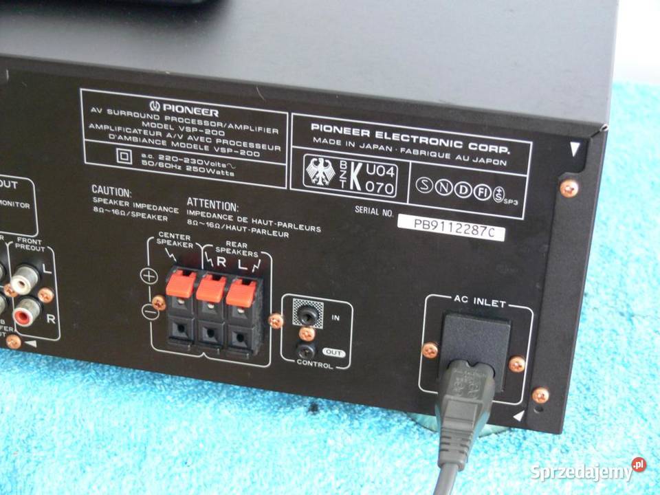 Wzmacniacz Pioneer VSP200 mocny 250 wat WYSYŁKA podkarpackie Jasło sprzedam