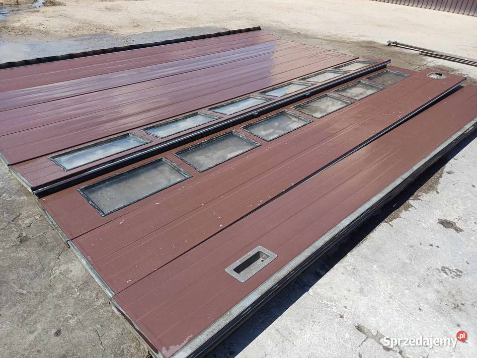 Drzwi segmentowe brama 5x4 z przeszkleniem garażowa Wrocki