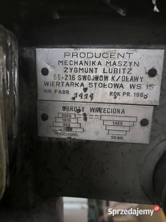 Wiertarka WS 15WSD 16 i prasa mimośrosowa łódzkie Głowno