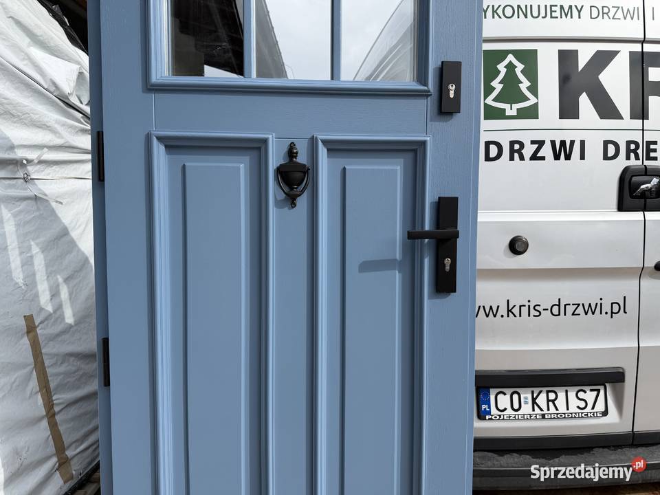Drzwi zewnętrzne drewniane RĘKI różne kolory Dom i Ogród Warszawa