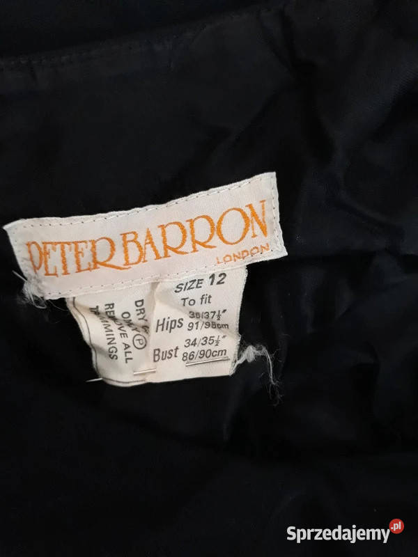 Czarna suknia wieczorowa piękna perła na plecach Odzież damska Sosnowiec sprzedam