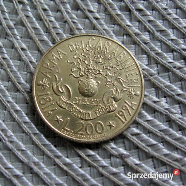 Włochy 200 Lirów 1994r Karabinierzy Kalisz