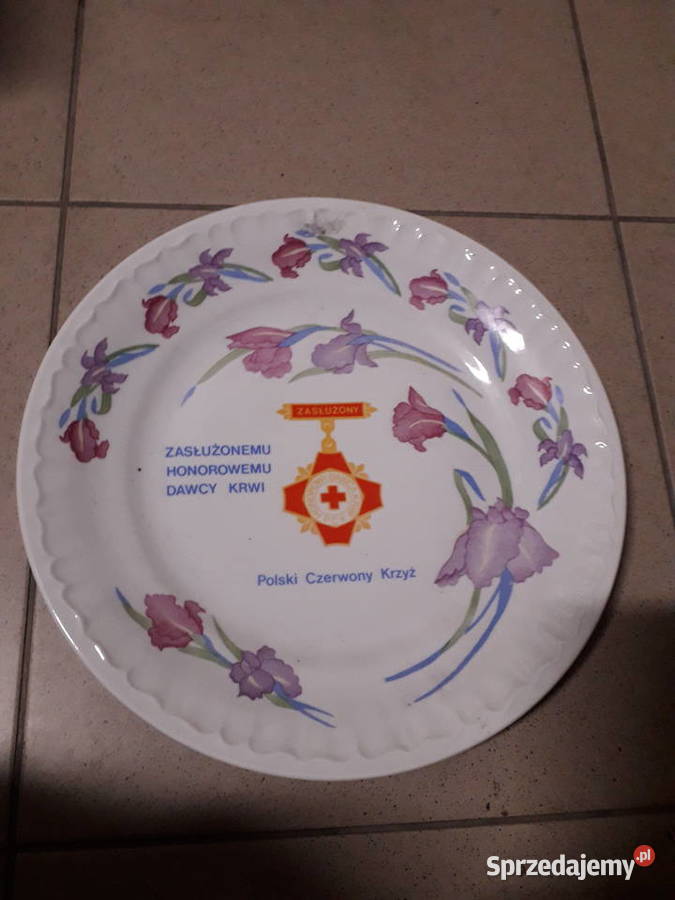 Talerz okolicznościowy sygnowany Porcelana i szkło Warszawa