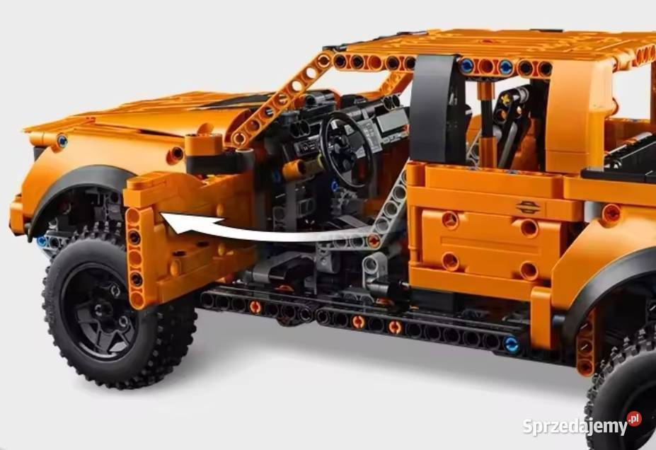 Klocki Technic Ford F150 Raptor na wzór 42126 pomarańczowy śląskie Częstochowa