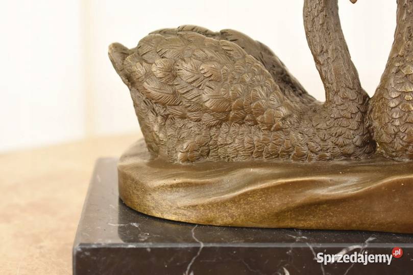 Zakochane Łabędzie Para Ptaki Figura Rzeźba z Kraków