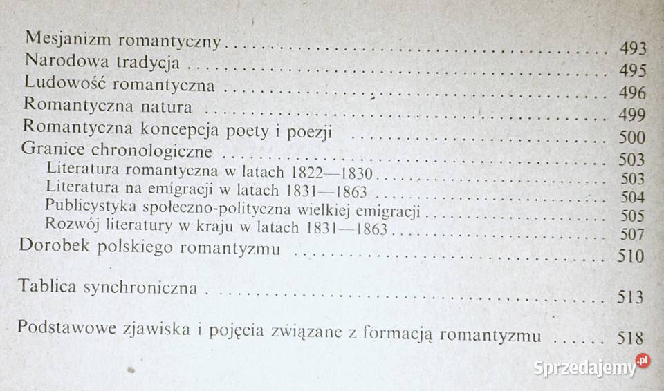 Literatura Romantyzm Stanisław Makowski Chełm sprzedam