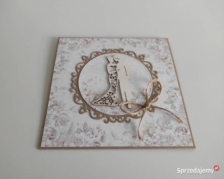 Kartka na Ślub ręcznie robiona eko Łódź