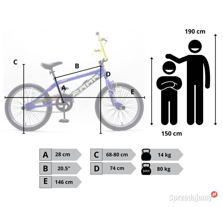 Rower BMX 20 Wyczynowy Męski Młodzieżowy Pegi Gorlice