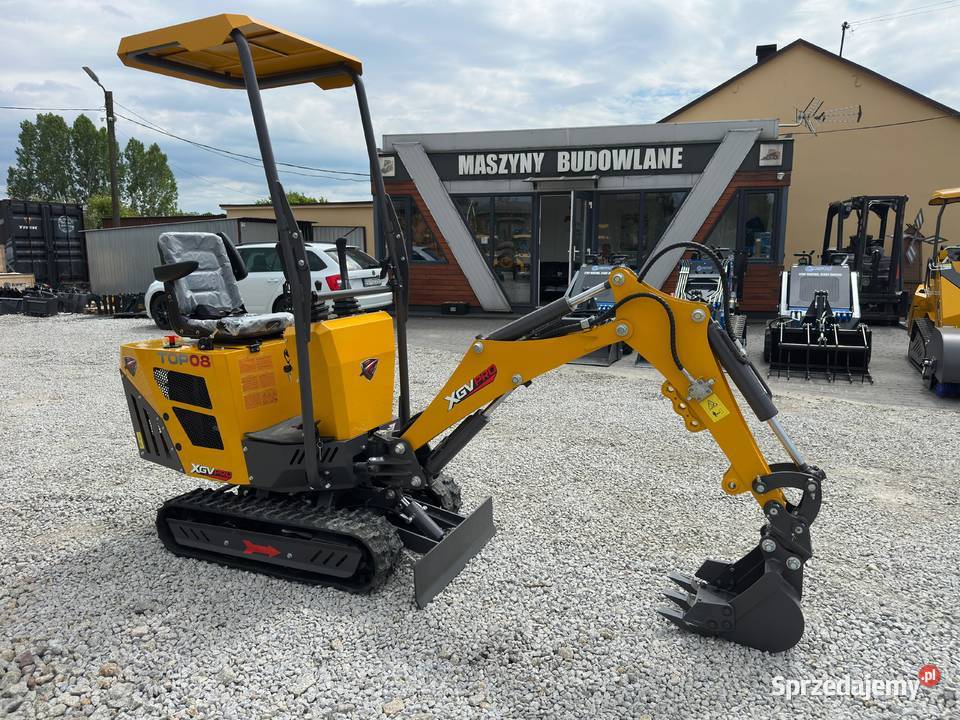 Nowa Minikoparka XGV TOP08 z 2026r Waga 800 Złoczew