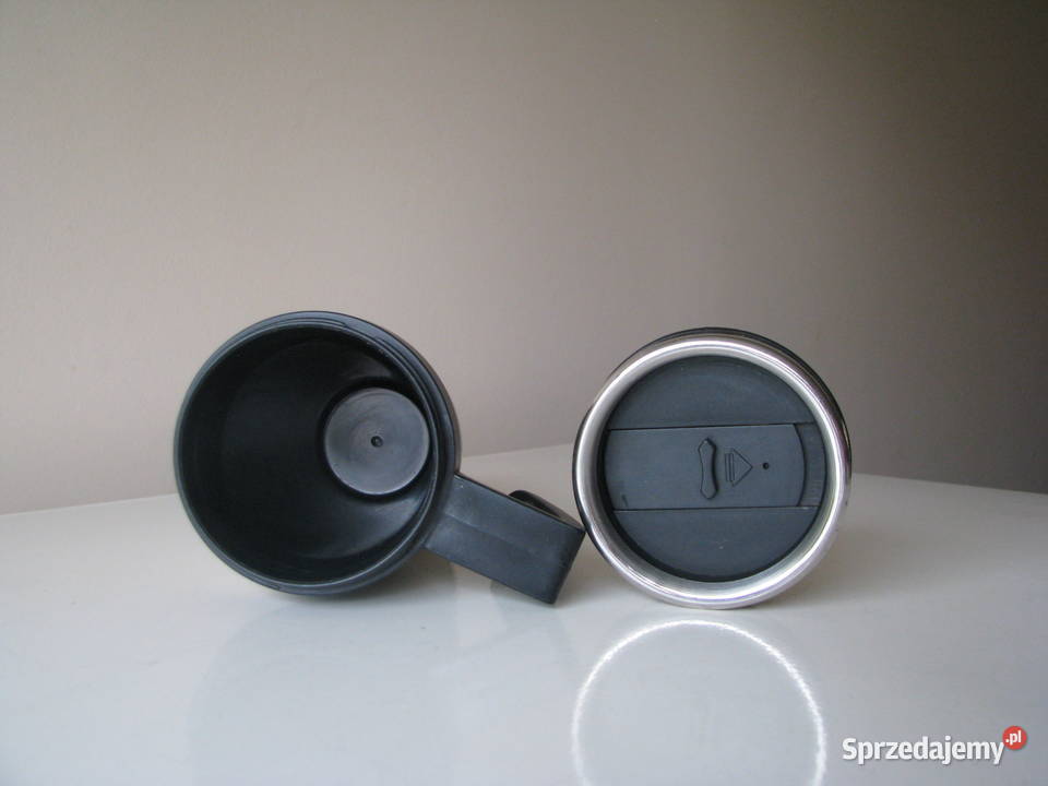 Stalowy kubek termiczny z pokrywką 04 l małopolskie Brzegi