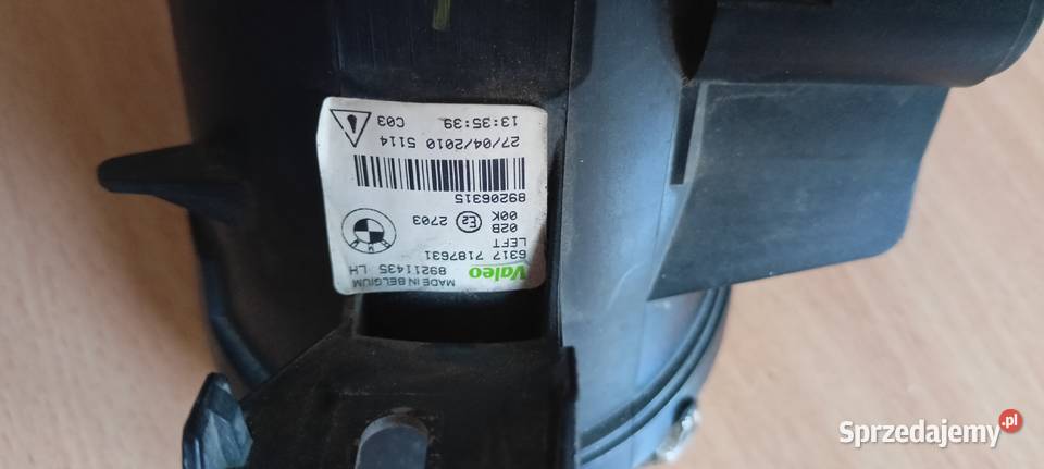 X6 E72 Halogen lampa przeciwmgielna 6317 7187631 Rok produkcji 2010 Mietków