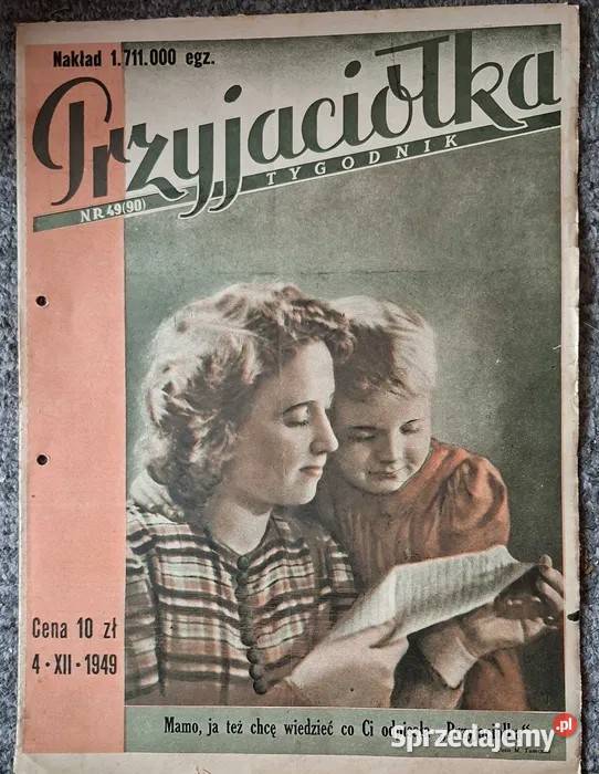 Stare gazety Przyjaciółka 1949 r Jaworzno