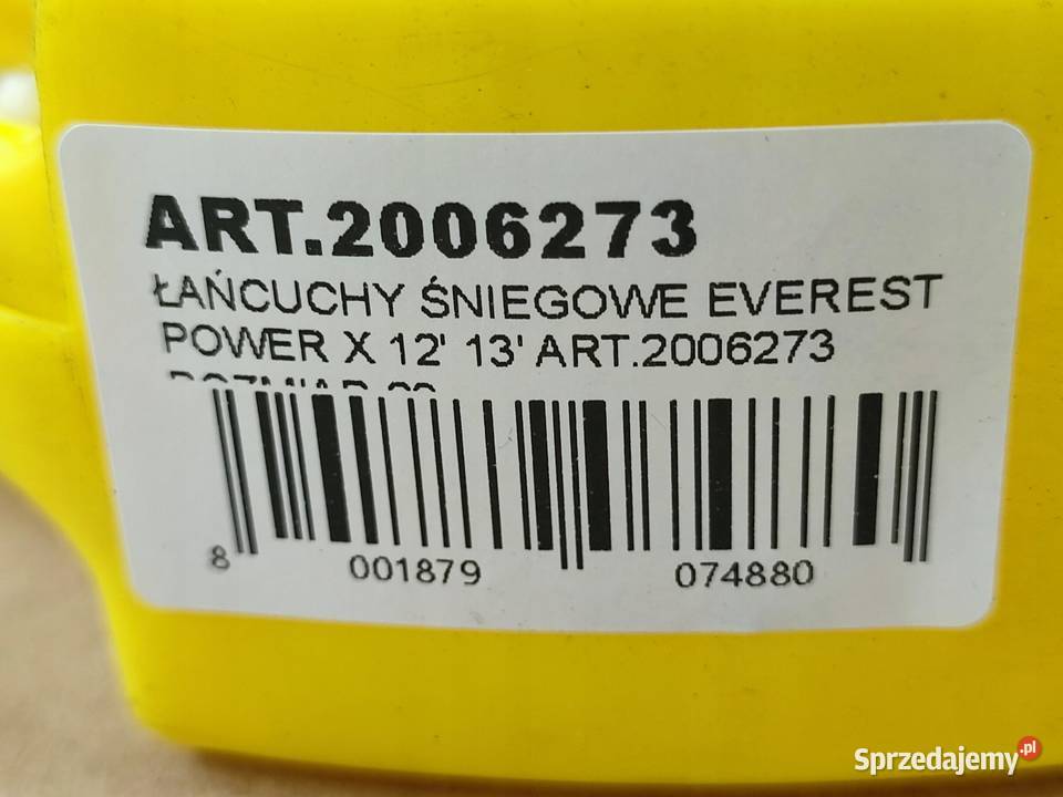 ŁAŃCUCHY ŚNIEGOWE 1 PARA EVEREST POWER X 12 13 Pozostałe lubelskie