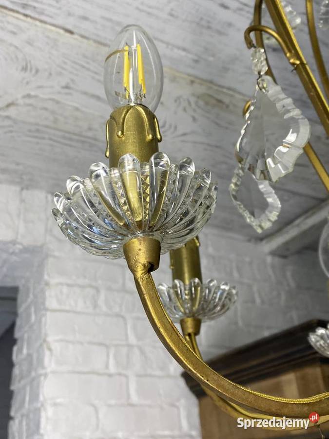 Francuski kryształowy Żyrandol vintage 18 Poznań sprzedam