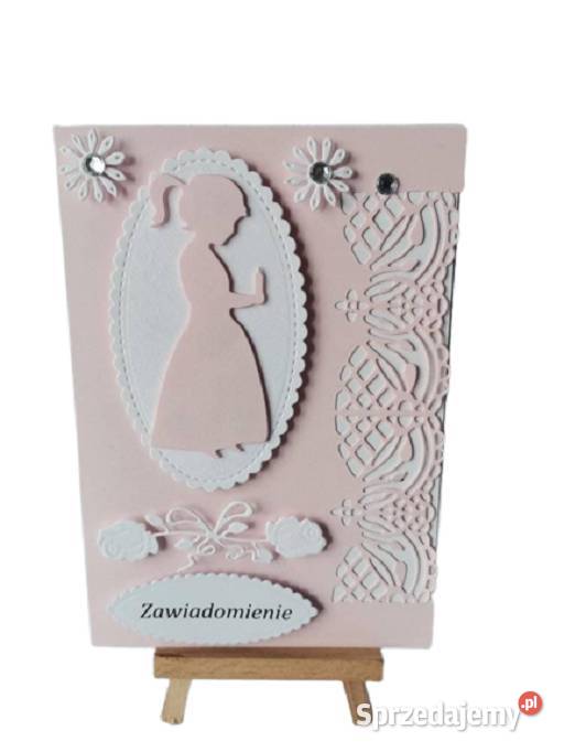 ZAWIADOMIENIA KOMUNIA DZIEWCZYNKA Z ŚWIECĄ W Rękodzieło wielkopolskie Poznań