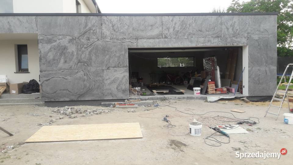 Fornir kamienny antracytowy szary XL DUŻY FORMAT Dom i Ogród Bielany Wrocławskie