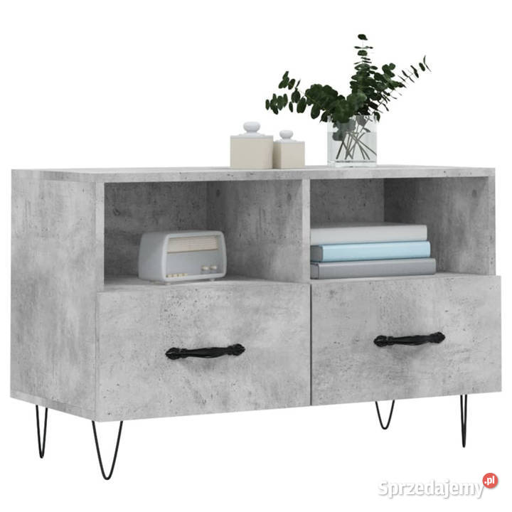Szafka pod TV szarość betonu 80x36x50 WM828968