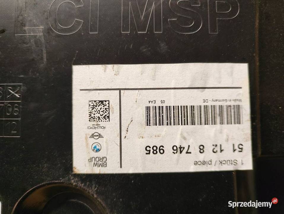 Mocowanie Ślizg Zderzaka Lewy Tył BMW 5 G31 MSP Pleszew