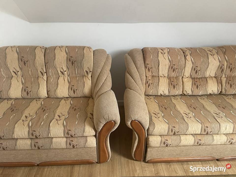 Zestaw mebli 2 sofy 2 pufy 2 fotele Meble lubelskie Lubartów