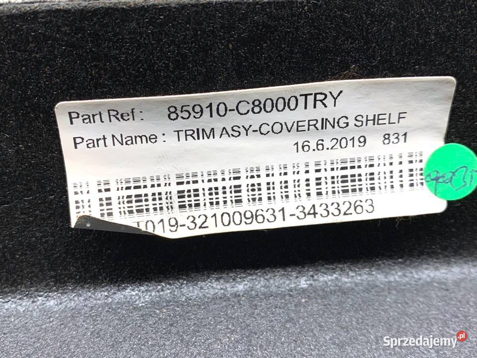 PÓŁKA TYŁ HYUNDAI i20 II 85910C8000 Hatchback Części samochodowe