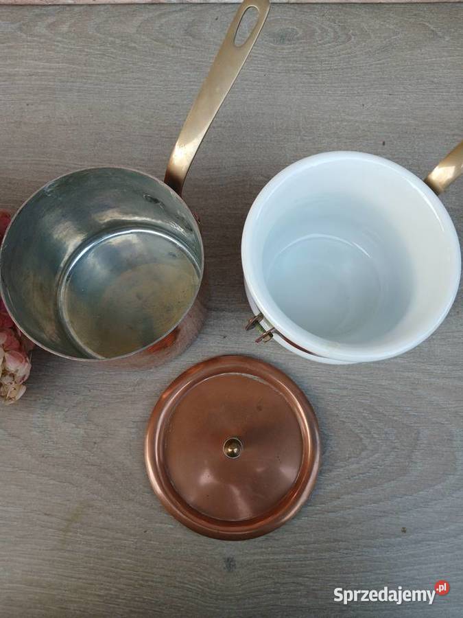 Profesjonalny miedziany garnek do kąpieli wodnej mazowieckie