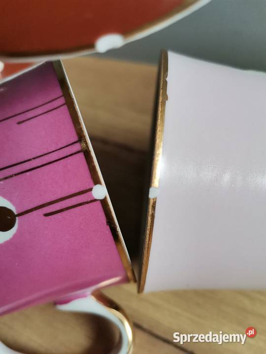 Stary serwis kawowy June Ćmielów W Potacki PRL śląskie Katowice