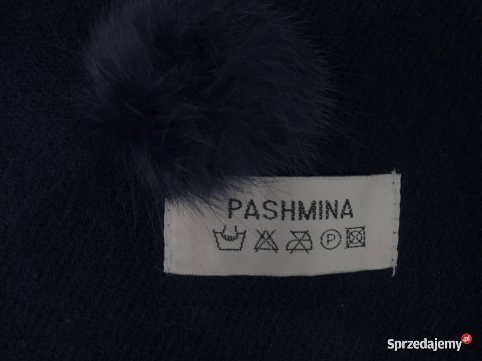 Szal z Wełny Pashmina Duży Zdobiony Wełną Moda i Styl podlaskie Łomża