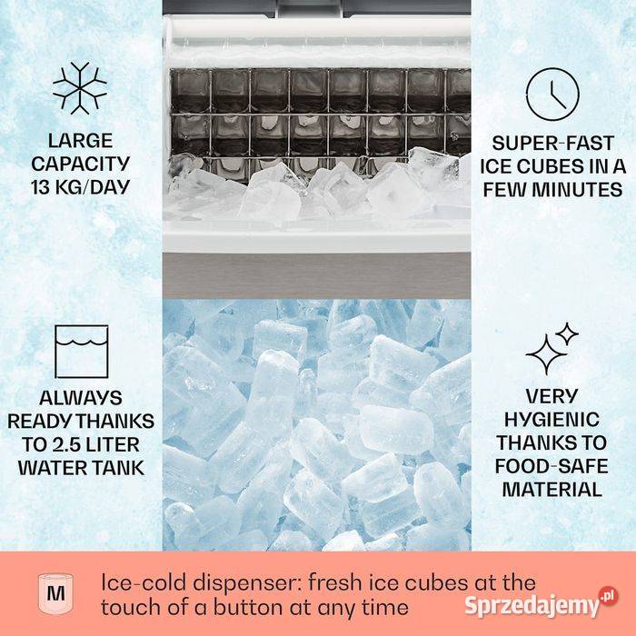 Nowa Kostkarka do lodu Przeźroczyste kostki lodu sprzedam