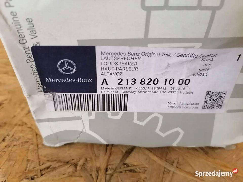 MercedesBenz W213 Głośnik Drzwi Prawy Przód Pleszew