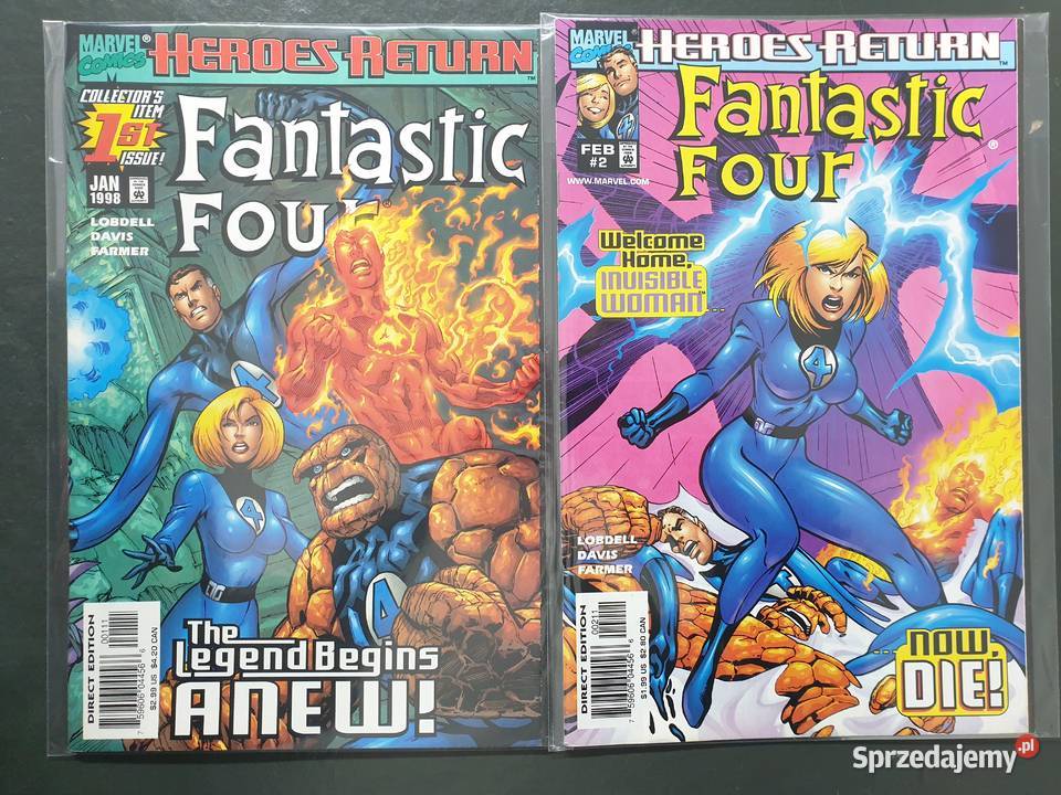 Fantastic Four 9 oryginalnych komiksów Marvel pomorskie Gdynia