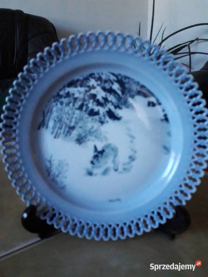Zestaw talerzy dekoracyjnych Bing Grndahl lata Porcelana i szkło Janów Lubelski