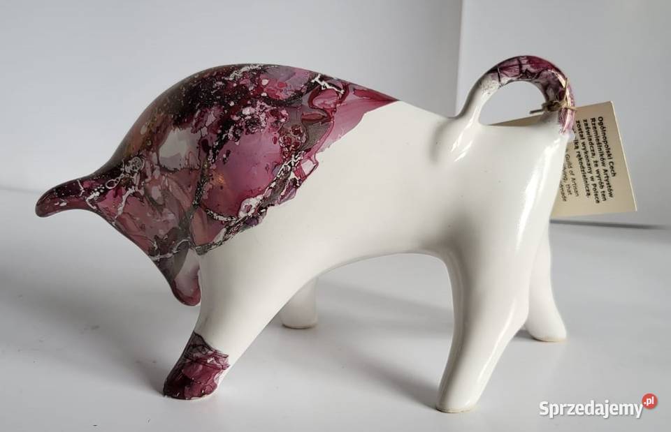 Figurka Byczek ceramiczny Znak zodiaku BYK Sierakowice