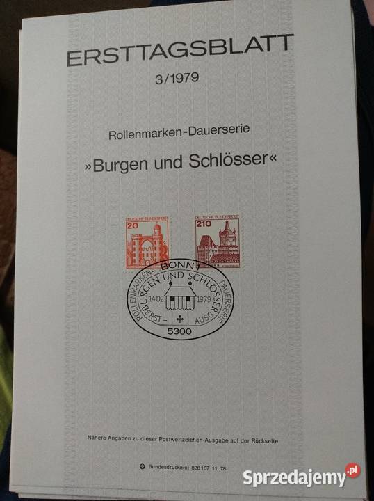 Arkusze że znaczkami Żory sprzedam