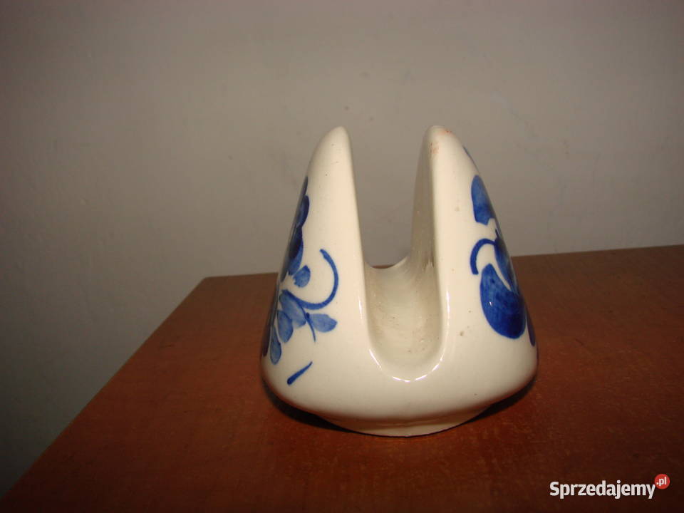 Włocławek fajansowy serwetnik Pruszcz Gdański