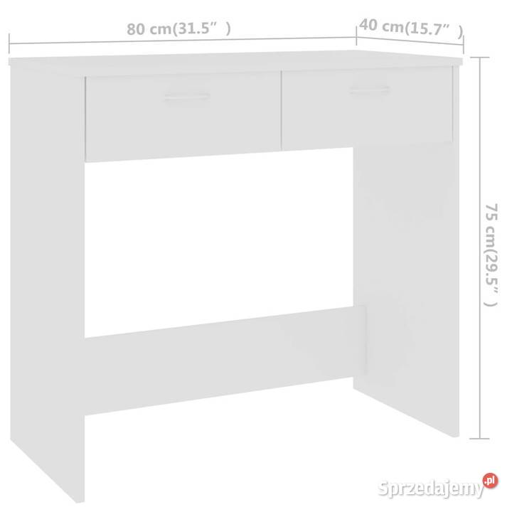 Biurko białe 80x40x75 materiał drewnopochodny Warszawa