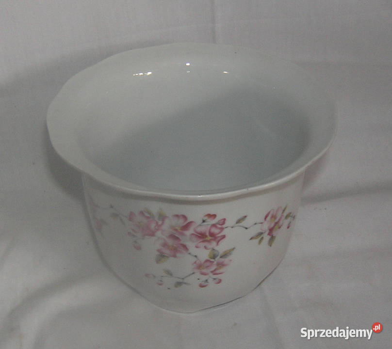 osłonka na donice porcelanowa vintage Antyki, Sztuka, Kolekcje Bartków sprzedam